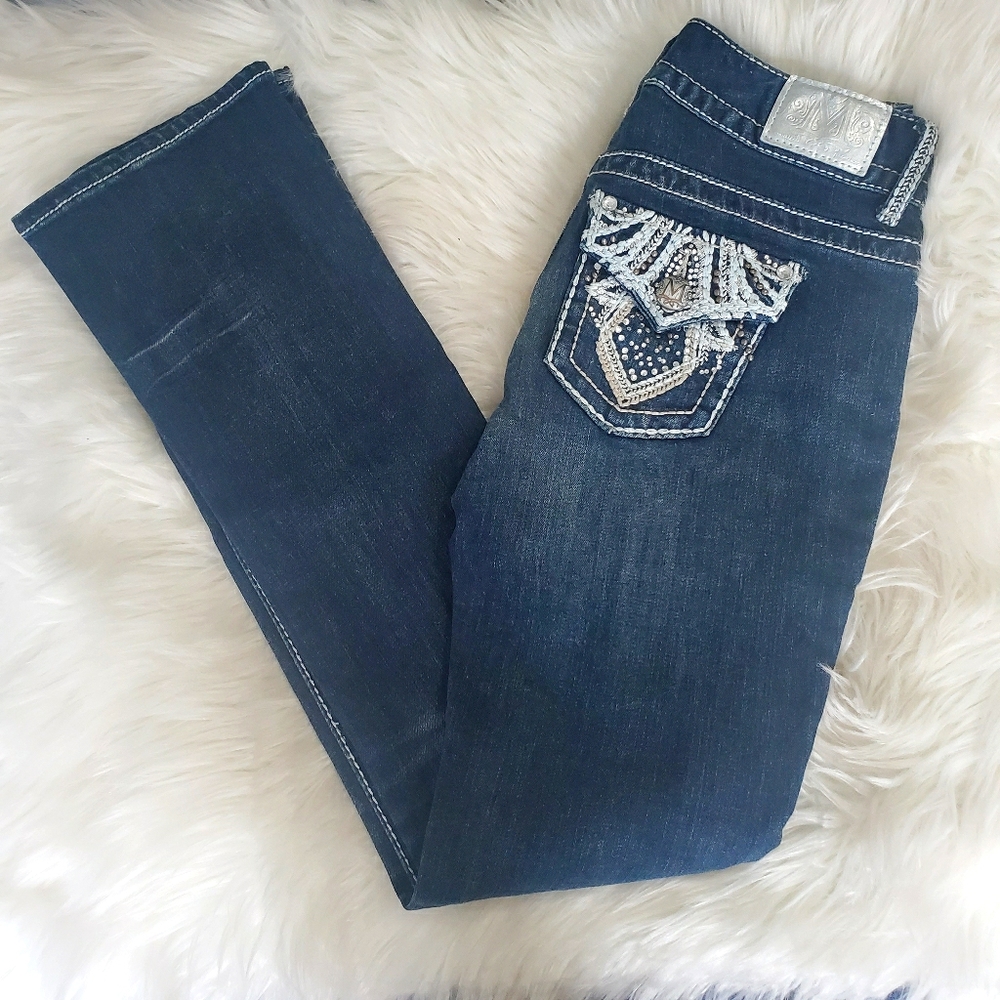 Maurices Premium embellished dark wash jeans